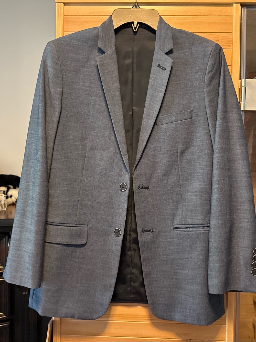 Calvin Klein Men's Slate Gray Two-Button Sport Coat